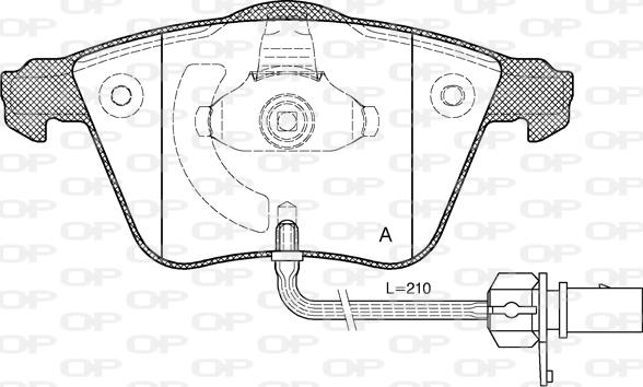 Open Parts BPA0964.12 - Гальмівні колодки, дискові гальма autocars.com.ua