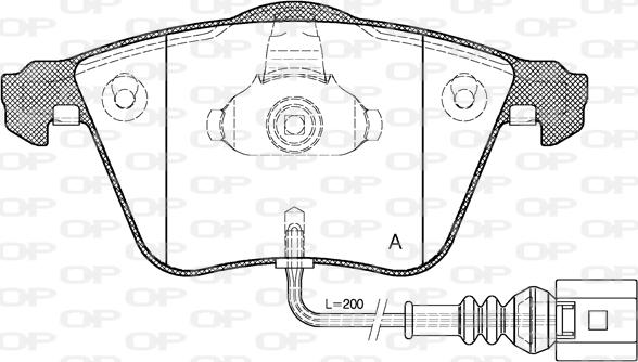 Open Parts BPA0964.41 - Гальмівні колодки, дискові гальма autocars.com.ua