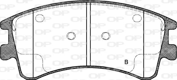 Open Parts BPA0970.02 - Тормозные колодки, дисковые, комплект autodnr.net