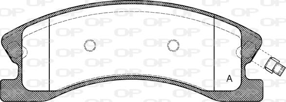 Open Parts BPA0973.02 - Гальмівні колодки, дискові гальма autocars.com.ua