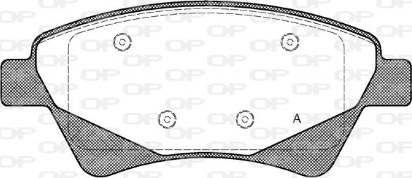 Open Parts BPA0976.20 - Гальмівні колодки, дискові гальма autocars.com.ua