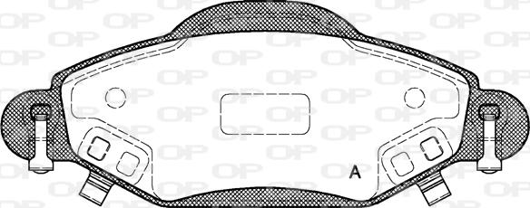 Open Parts BPA0978.02 - Гальмівні колодки, дискові гальма autocars.com.ua