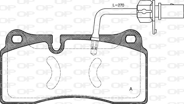 Open Parts BPA0983.11 - Гальмівні колодки, дискові гальма autocars.com.ua