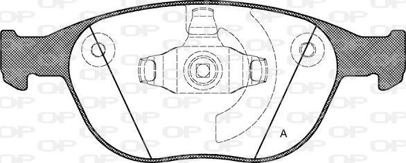Open Parts BPA0984.00 - Гальмівні колодки, дискові гальма autocars.com.ua