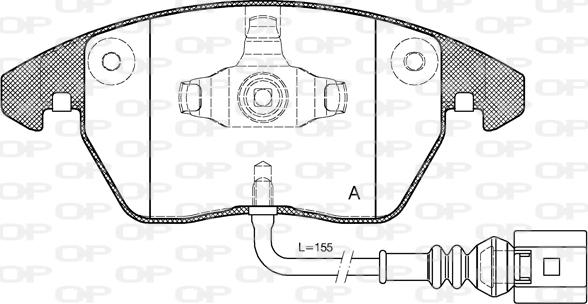 Open Parts BPA1030.01 - Гальмівні колодки, дискові гальма autocars.com.ua