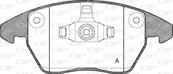 Open Parts BPA1030.10 - Гальмівні колодки, дискові гальма autocars.com.ua