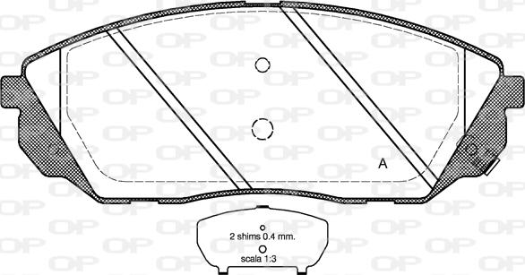 Open Parts BPA1041.12 - Тормозные колодки, дисковые, комплект autodnr.net