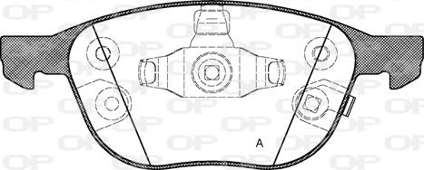 Open Parts BPA1082.12 - Гальмівні колодки, дискові гальма autocars.com.ua