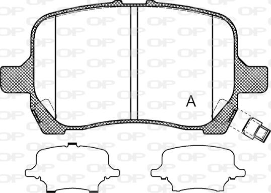 Open Parts BPA1089.12 - Тормозные колодки, дисковые, комплект autodnr.net