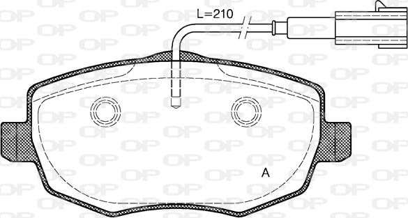 Open Parts BPA1099.01 - Гальмівні колодки, дискові гальма autocars.com.ua