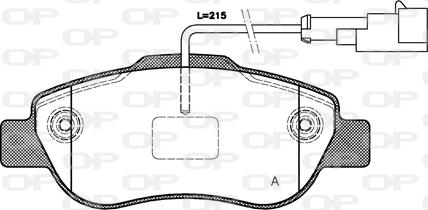 Open Parts BPA1100.21 - Гальмівні колодки, дискові гальма autocars.com.ua