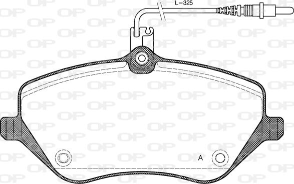 Open Parts BPA1101.04 - Гальмівні колодки, дискові гальма autocars.com.ua