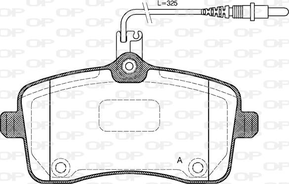 Open Parts BPA1102.04 - Гальмівні колодки, дискові гальма autocars.com.ua