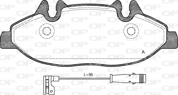 Open Parts BPA1109.02 - Гальмівні колодки, дискові гальма autocars.com.ua