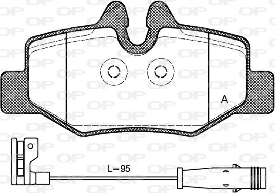 Open Parts BPA1110.02 - Гальмівні колодки, дискові гальма autocars.com.ua