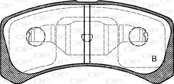 Open Parts BPA1111.02 - Гальмівні колодки, дискові гальма autocars.com.ua
