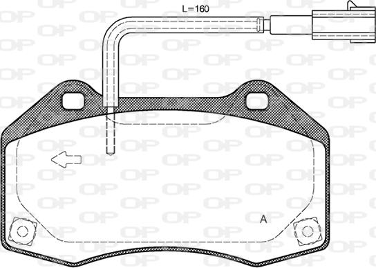 Open Parts BPA1113.10 - Гальмівні колодки, дискові гальма autocars.com.ua