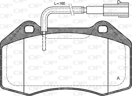 Open Parts BPA1113.12 - Гальмівні колодки, дискові гальма autocars.com.ua