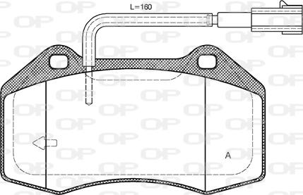 Open Parts BPA1113.22 - Гальмівні колодки, дискові гальма autocars.com.ua