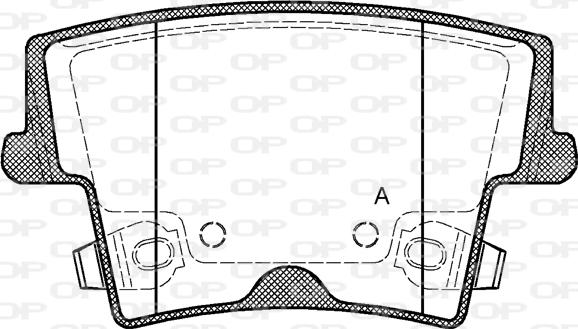 Open Parts BPA1127.08 - Гальмівні колодки, дискові гальма autocars.com.ua