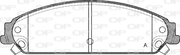 Open Parts BPA1128.08 - Тормозные колодки, дисковые, комплект autodnr.net