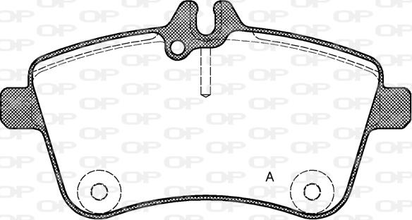 Open Parts BPA1130.00 - Гальмівні колодки, дискові гальма autocars.com.ua