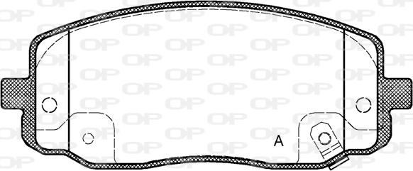 Open Parts BPA1133.02 - Гальмівні колодки, дискові гальма autocars.com.ua