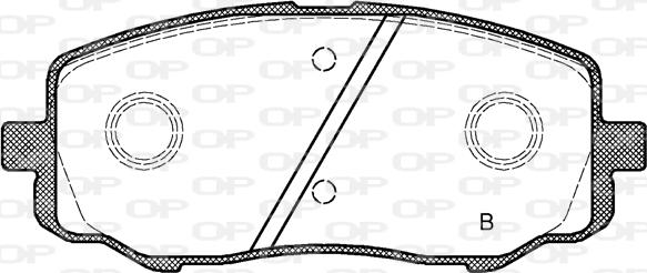 Open Parts BPA1133.12 - Гальмівні колодки, дискові гальма autocars.com.ua