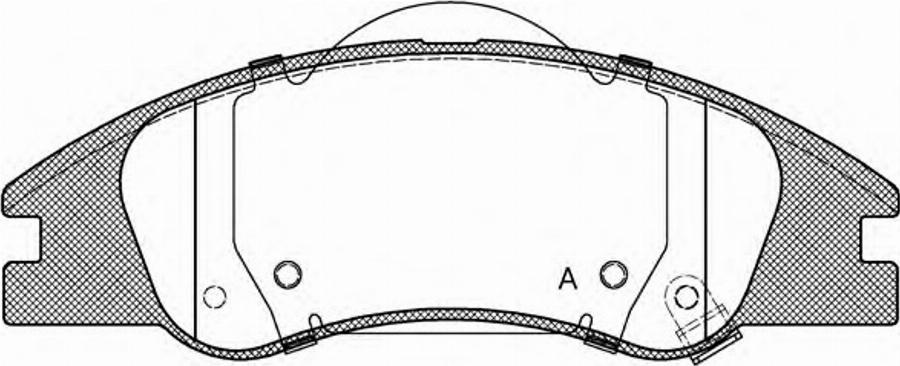 Open Parts BPA113402 - Гальмівні колодки, дискові гальма autocars.com.ua