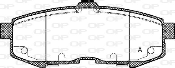 Open Parts BPA1160.00 - Гальмівні колодки, дискові гальма autocars.com.ua