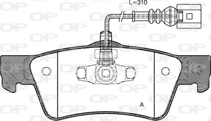 Open Parts BPA1187.01 - Гальмівні колодки, дискові гальма autocars.com.ua