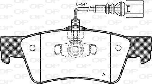 Open Parts BPA1187.02 - Гальмівні колодки, дискові гальма autocars.com.ua