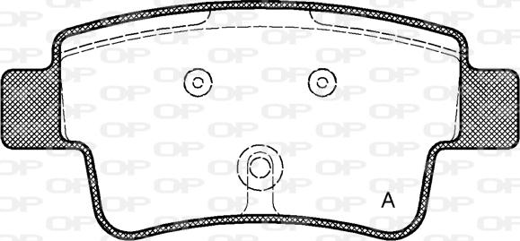 Open Parts BPA1198.00 - Гальмівні колодки, дискові гальма autocars.com.ua