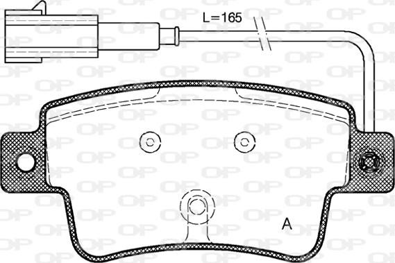 Open Parts BPA1198.02 - Гальмівні колодки, дискові гальма autocars.com.ua