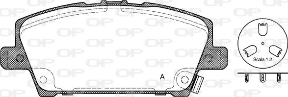 Open Parts BPA1205.02 - Гальмівні колодки, дискові гальма autocars.com.ua