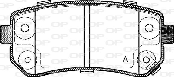 Open Parts BPA1209.02 - Гальмівні колодки, дискові гальма autocars.com.ua