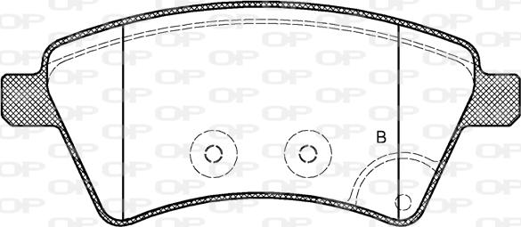 Open Parts BPA1215.01 - Гальмівні колодки, дискові гальма autocars.com.ua