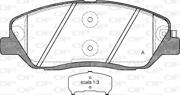Open Parts BPA1226.02 - Гальмівні колодки, дискові гальма autocars.com.ua