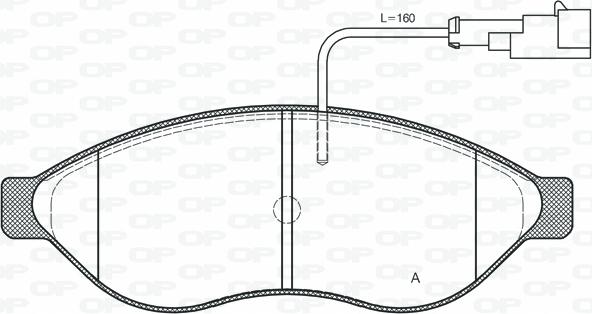 Open Parts BPA1237.11 - Гальмівні колодки, дискові гальма autocars.com.ua