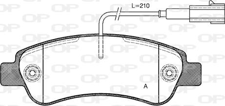 Open Parts BPA1238.02 - Тормозные колодки, дисковые, комплект autodnr.net