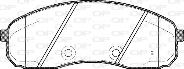 Open Parts BPA1244.02 - Гальмівні колодки, дискові гальма autocars.com.ua