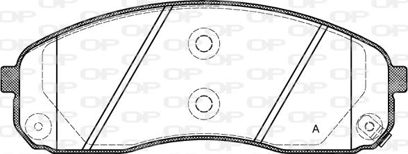 Open Parts BPA1244.02 - Гальмівні колодки, дискові гальма autocars.com.ua