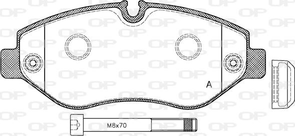 Open Parts BPA1245.00 - Гальмівні колодки, дискові гальма autocars.com.ua