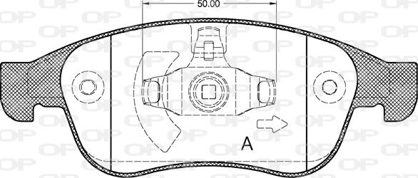 Open Parts BPA1248.10 - Гальмівні колодки, дискові гальма autocars.com.ua
