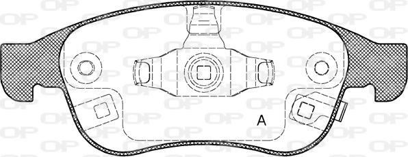 Open Parts BPA1248.12 - Гальмівні колодки, дискові гальма autocars.com.ua