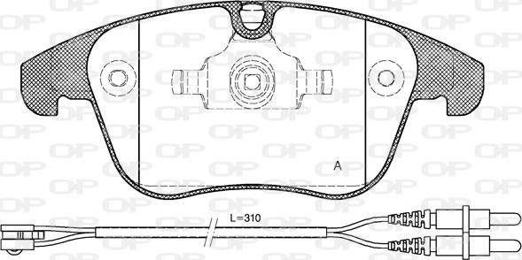 Open Parts BPA1249.01 - Гальмівні колодки, дискові гальма autocars.com.ua