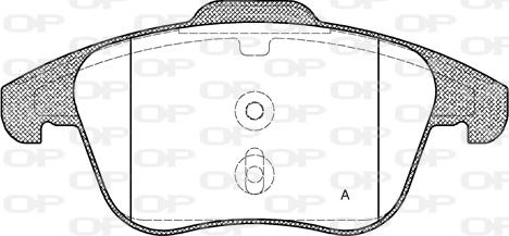 Open Parts BPA1249.30 - Гальмівні колодки, дискові гальма autocars.com.ua