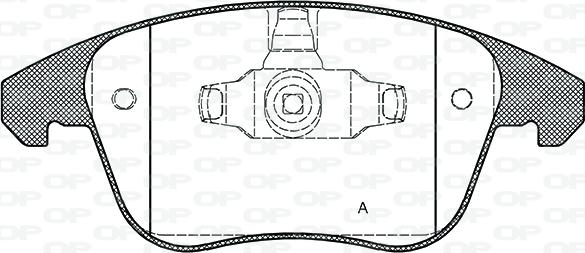 Open Parts BPA1249.50 - Гальмівні колодки, дискові гальма autocars.com.ua