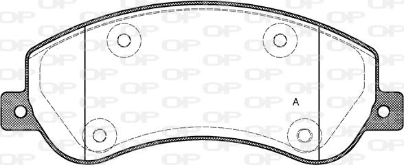 Open Parts BPA1250.00 - Гальмівні колодки, дискові гальма autocars.com.ua