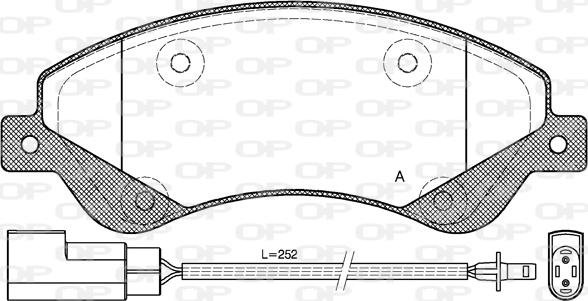Open Parts BPA1251.02 - Тормозные колодки, дисковые, комплект autodnr.net